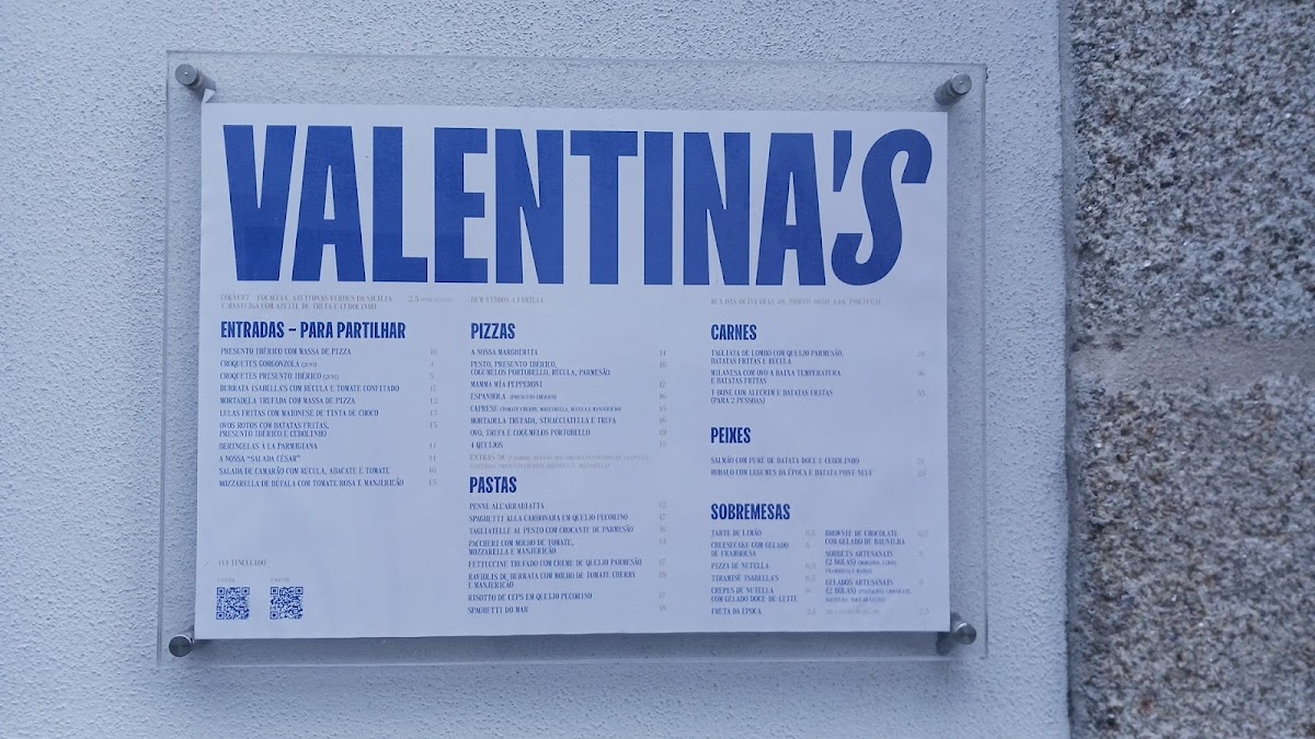 Menu Valentina's Porto-7
